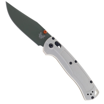 (Prototype) Benchmade Taggedout Folding Knife Olive Green Grivory Handle 154CM Clip Point Plain Edge Cerakote Finish 15536TN-02