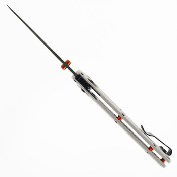 (Prototype) Benchmade Taggedout Folding Knife Olive Green Grivory Handle 154CM Clip Point Plain Edge Cerakote Finish 15536TN-02