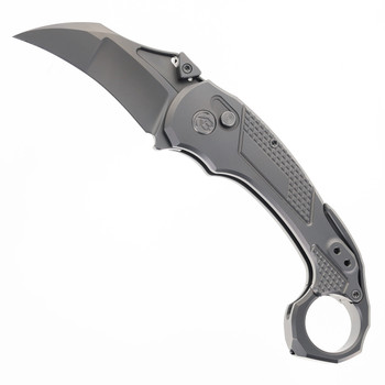 KB Knives Tactical Toucan Folding Knife Sandblast Titanium Handle 20CV Karambit Plain Edge Darkwash Finish KB463A