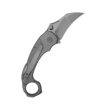 KB Knives Tactical Toucan Folding Knife Darkwash Titanium Handle 20CV Karambit Plain Edge Darkwash Finish KB463B