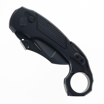 KB Knives Tactical Toucan Folding Knife PVD Black Ano Titanium Handle 20CV Karambit Plain Edge Black PVD Finish KB463D