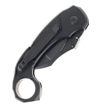 KB Knives Tactical Toucan Folding Knife PVD Black Ano Titanium Handle 20CV Karambit Plain Edge Black PVD Finish KB463D