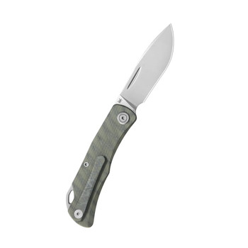 KB Knives El Dorado Folding Knife Flame Ano Titanium Handle M390 Clip Point Pain Edge Silver Beadblast Finish KB469B