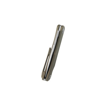 KB Knives El Dorado Folding Knife Bronze Ano Titanium Handle M390 Clip Point Pain Edge Silver Beadblast Finish KB469D