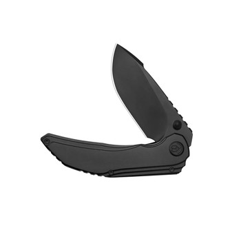 KB Knives Snorri Folding Knife Black PVD Titanium Handle M390 Drop Point Plain Edge Black PVD Finish KB388C