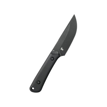 Kubey Thorn Fixed Blade Knife Black G10 Handle 14C28N Drop Point Plain Edge Blackwash Finish KU413B