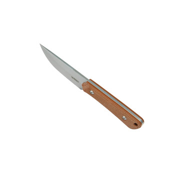 Kubey Thorn Fixed Blade Knife Brown Micarta Handle 14C28N Drop Point Plain Edge Beadblast Finish KU413E