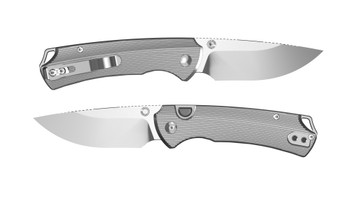 (Exclusive-Coming Soon) Kizer T1 BD Folding Knife Textured Titanium Handle 154CM Drop Point Plain Edge Satin Finish V3490E1