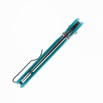 Miguron Vakor Axis Lock Folding Knife Aqua Blue G10 Handle Gray PVD 14C28N Blade MGR817ABU