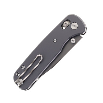 Miguron Katou Folding Knife Dark Grey Aluminum Handle Dark Gray PVD 14c28n Blade MGR824ADG