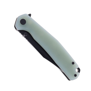 Klaken Knives Lancet Folding Knife Jade G10 Handle 14C28N Plain Black Blade J335-Lancet-Jade/Black