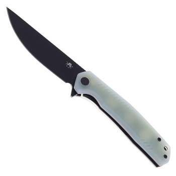 Klaken Knives Flint Folding Knife Jade G10 Handle 14C28N Plain Black Blade J336-Flint-Jade