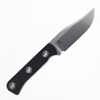 TwoSun Fixed Blade Knife Black Micarta Handle D2 Plain Edge Stonewash Finish TS613