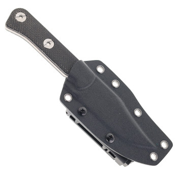 TwoSun Fixed Blade Knife Black Micarta Handle D2 Plain Edge Stonewash Finish TS613