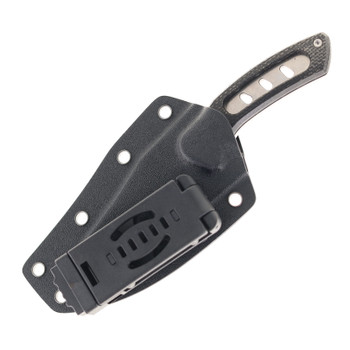 TwoSun Fixed Blade Knife Black Micarta Handle D2 Plain Edge Stonewash Finish TS536