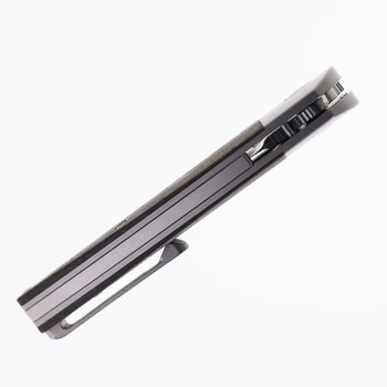 Tuya Knife Brian Edmonson BE Seaxy Folding Knife Titanium Handle 70's Camocarbon S90V Blade