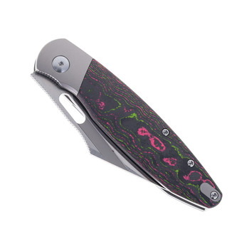 Tuya Knife Brian Edmonson BE Seaxy Folding Knife Titanium Handle Watermelon Camocarbon S90V Blade