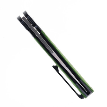 Tuya Knife Brian Edmonson BE Seaxy Folding Knife Titanium Handle Green Carbon Fiber S90V Blade