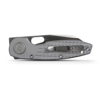 (Prototype) Vosteed Ankylo Vanchor Lock Pocket Knife Gray Frag Aluminum Handle Satin Elmax Blade A1910