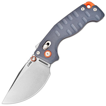 CJRB Doubletap Folding Knife Blue G10 Handle D2 Drop Point Plain Edge Stonewash Finish J1970-BU