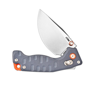 CJRB Doubletap Folding Knife Blue G10 Handle D2 Drop Point Plain Edge Stonewash Finish J1970-BU