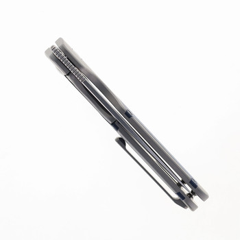 (From Collection) WMK Exclusive Kizer Militaw Pocket Knife Jonathan Style Titanium & Blue Richlite Handle 154CM  Steel Ki3634E1