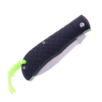 Jack Wolf Ultralight Series Timber Folding Knife Black G10 Jack Cross Hatch 2 Handle 154CM Plain Edge TIMBE-01-G10-BLK-CH2