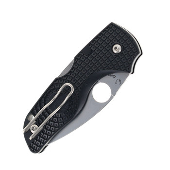 (Collectors Club #23) Spyderco Lil Native Lightweight Folding Knife Black FRN Handle BD1N Steel C230PBK