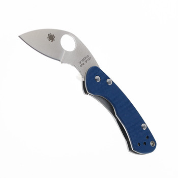 (Collectors Club #23) Spyderco Sprint Run Balance Folding Knife Cobalt Blue G10 Handle SPY27 Plain Edge C141GPCBL
