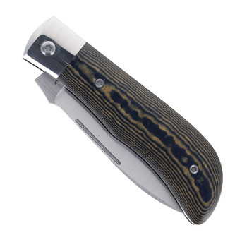 Jack Wolf Steel Series Timber Jack Folding Knife Blue/Maple Richlite Handle 154CM Plain Edge TIMBE-01-RICH-BLU-MAP