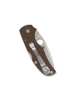 (Collectors Club #23) Spyderco Sprint Run Native 5 Pocket Knife Brown G10 Handle 15V Steel C41GPBN15V5