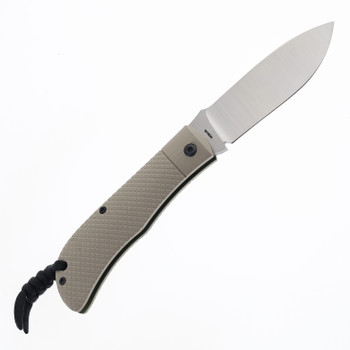 Jack Wolf Ultralight Series Timber Jack Folding Knife FDE G10 Cross Hatch Handle 154CM Plain Edge TIMBE-01-G10-FDE-CH