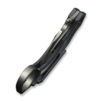 WE Cryonix Folding Knife Blue/Satin Titanium Handle M390 Plain Edge Stonewash/Satin Flat Finish WE24070-4