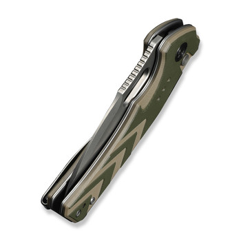Civivi Vexron Folding Knife Milled Green/Tan G10 Handle 14C28N Plain Edge Stonewash Finish C24066-2