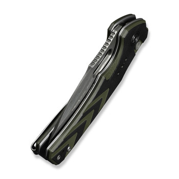 Civivi Vexron Folding Knife Milled Black/Green G10 Handle Damascus Plain Edge C24066-DS1