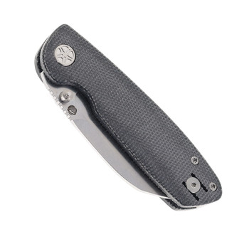 Tempest Knives Microburst Folding Knife Black Micarta Handle Stonewashed 14c28n Blade