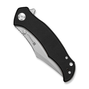 Sencut Tauron Folding Knife Black G10 Handle D2 Plain Edge Stonewash Finish S25060-1