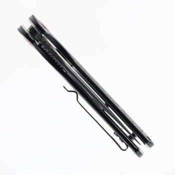 Klaken Knives Ravenor Folding Knife Zebra Wood Handle Damascus Plain Edge J337-Ravenor-Carbon