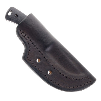 Three Rivers TagAlong Fixed Blade MagnaCut Blade Double Black Micarta Handle Taco Leather Sheath