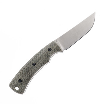 Three Rivers TagAlong Fixed Blade MagnaCut Blade Double OD Green Micarta Handle Taco Leather Sheath