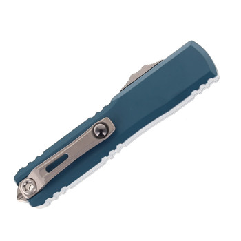 Microtech Ultratech Gen 4 Automatic Knife Stonewashed Double Edge M390MK Blade Deep Ocean Aluminum Handle 11224-10DO