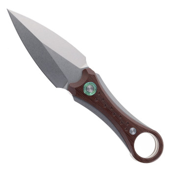 TwoSun Fixed Blade Knife Brown Micarta Handle D2 Plain Edge TS610