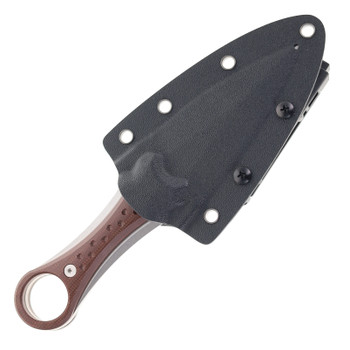 TwoSun Fixed Blade Knife Brown Micarta Handle D2 Plain Edge TS610