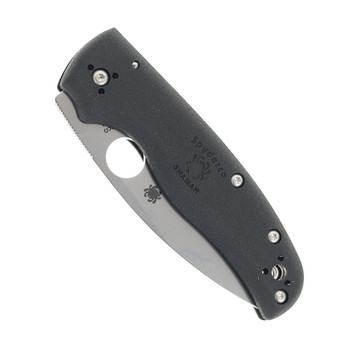 Spyderco Shaman Folding Knife Black FRN Handle BD1N Serrated Edge C229SBK
