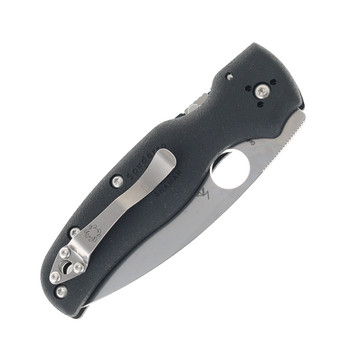 Spyderco Shaman Folding Knife Black FRN Handle BD1N Serrated Edge C229SBK