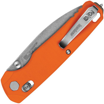 Kershaw Bel Air EMT Folding Knife DuraLock Orange G10 Handle MagnaCut Stainless Sheepsfoot Partially Serrated Blade 6110EMTOR