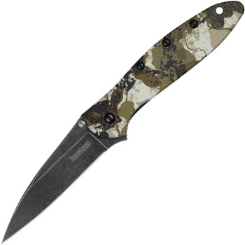 Kershaw Leek Linerlock A/O Folding Knife Aluminum King Camo Handle