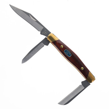 Buck Cadet Folding Knife Rosewood Dymondwood Handle 420HC  Clip/Spey/Sheepfoot Plain Edge 303RWS