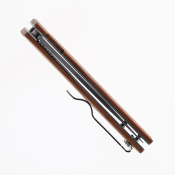 Buck Decatur Folding Knife Wood Handle 7Cr Drop Point Plain Edge 0256BRS