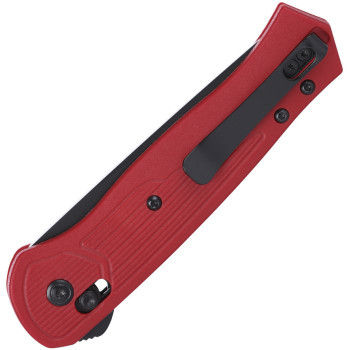 CRKT Sero Folding Knife Red GRN Handle S35VN Plain Black Blade 7170R